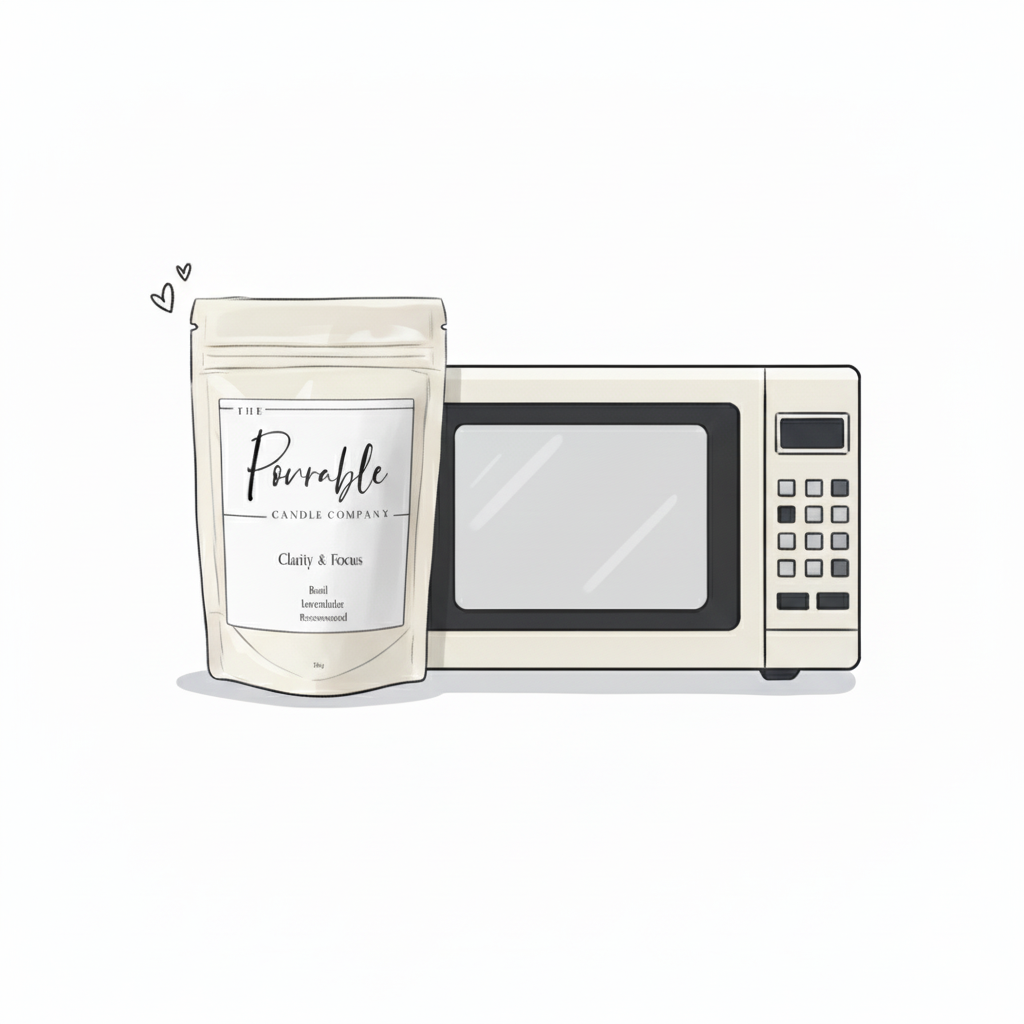 Step 1: Melt the wax in the microwave