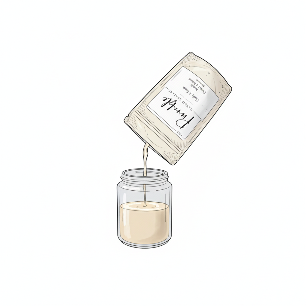 Step 2: Pour the wax into your jar